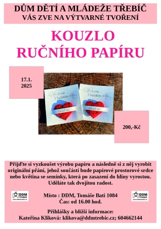 Výtvarné tvoření z ručního papíru