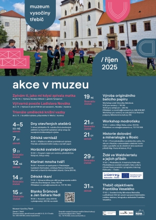 Akce v Muzeum Vysočiny Třebíč (říjen 2025)