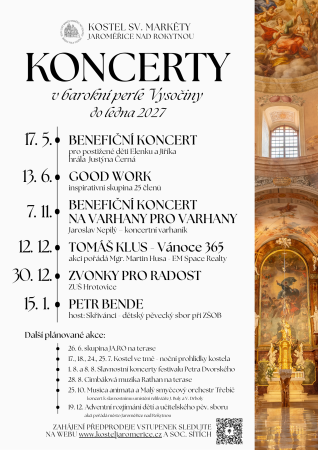 Koncerty v kostele sv. Markéty, Jaroměřice nad Rokytnou