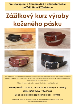 Zážitkový kurz výroby koženého pásku